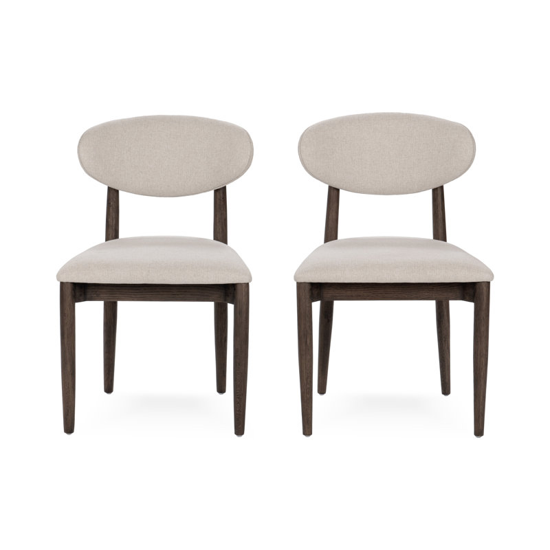 Tiber Upholstered Dining Chair, Toasted Brown