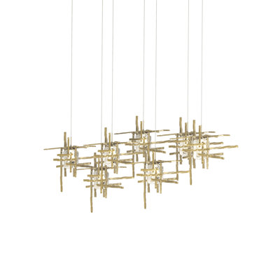 Tura 7-Light Glass Rectangular Pendant