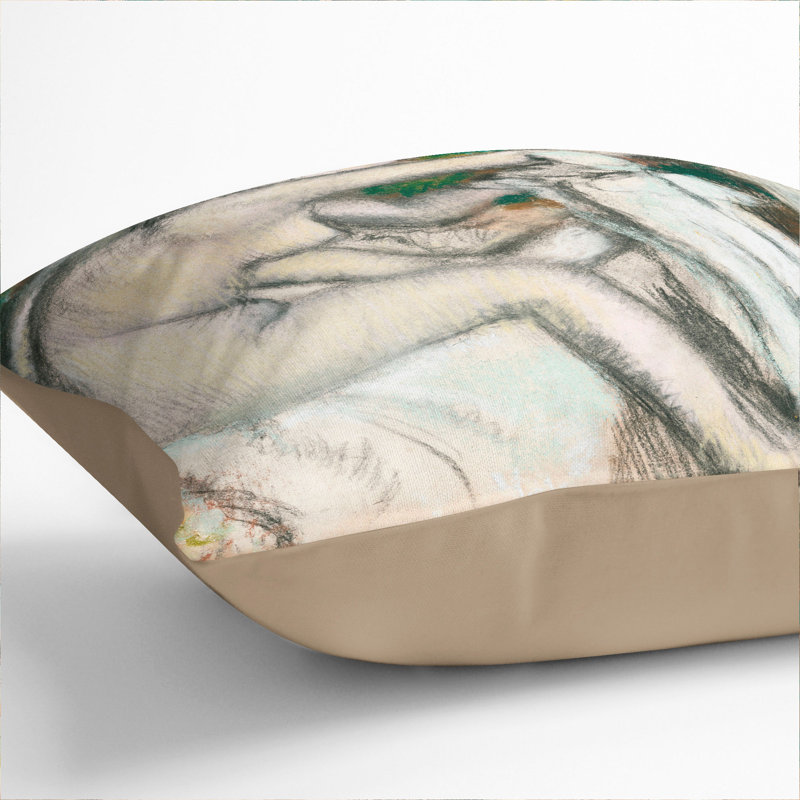 Nude Woman Vol.1 Square Throw Cushion, 40cm H x 40cm W x 15cm D, Stone