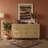 57'' Wide 9 - Drawer Double Dresser With Marble Top, Fluted Natural Oak-1037838284