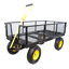 Chariot de jardin 880 lb - Jaune + camion de transport de bois de chauffage noir