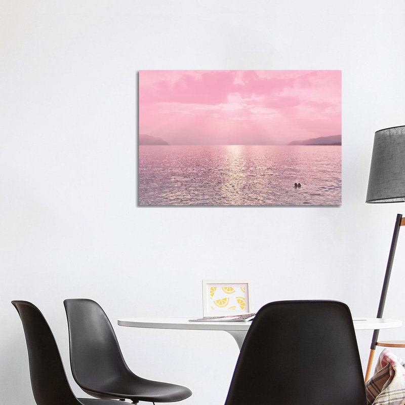 Kiss In The Lake At Sunset by Beli - Wrapped Canvas Print, 101.6 cm H x 66.04 cm W x 1.91 cm D