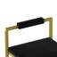 Tabourets de bar modernes à hauteur de comptoir en velours doré et noir, bas, de 2, et de longue durée, tabourets de salle à manger rembourrés, base, guide d'installation rapide disponible