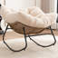 Chaise d'appoint berçante rembourrée Chenille-1979175377