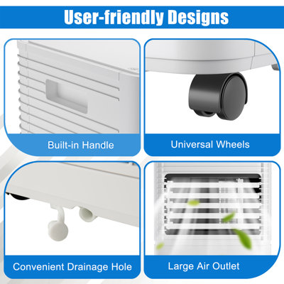 Costway 10000 BTU Portable Air Conditioner for 350 Square Feet with Remote Included
