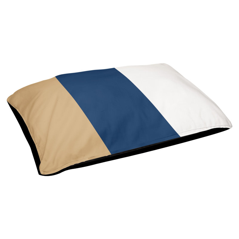 Pet Bed, Medium (30" L x 40" W), Minnesota Kasota Gold/Navy Blue/White