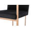 Chaise de salle à manger rembourrée noire et dorée