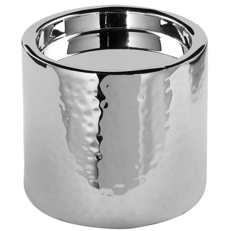 Sobrio Stainless Steel Candlestick, 18cm H x 10cm W x 10cm D