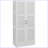 Cabinets 71" Tall Modern Storage Cabinet with Soft Close Doors &amp; Adjustable Shelves, White | Off-White | Particle Board