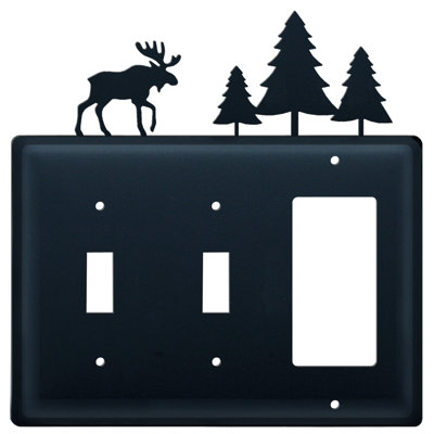 Trees 3-Gang Toggle Light Switch / Rocker Combination Wall Plate