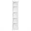 Grande étagère d'angle moderne, bibliothèque d'angle à 5 niveaux avec éclairage à DEL, étagère de rangement sur pied, présentoir de plante à angle ouvert pour petit espace de salon, coin mural, bureau à domicile