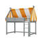 Loft Bed With Canopy, LED Lights & Book Shelf-391737567-391737564