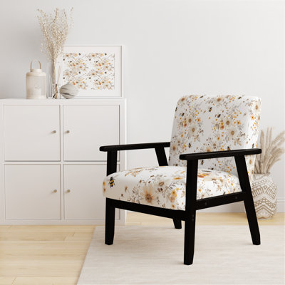 Chaise d'appoint Country Farmhouse - Chaise avec accoudoirs jaune Nectar Garden