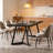 Contemporary Large Rectangular Table - 70.96" x 31.49", MDF & Metal Legs
