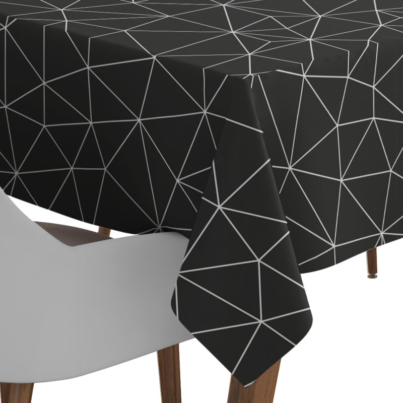 Nappe Dreiling, Noir et blanc, L 126 po x l 60 po