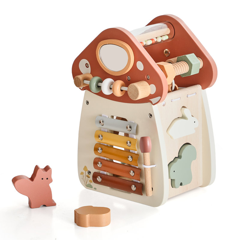 Cube en bois 8-en-1 pour tout-petits