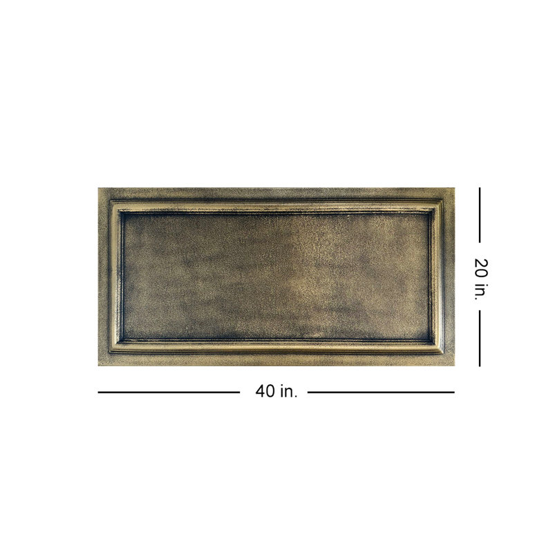 Grand panneau - tuile de plafond en mousse à coller 1,6 pi x 3,2 pi, Or antique