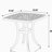 Bistro Set 3 Piece Rustproof Cast Aluminum Patio Furniture Sets 2 Chairs and 1 Round Table Outdoor, Garden, Patio,  Balcony, with cushion white-1226690873