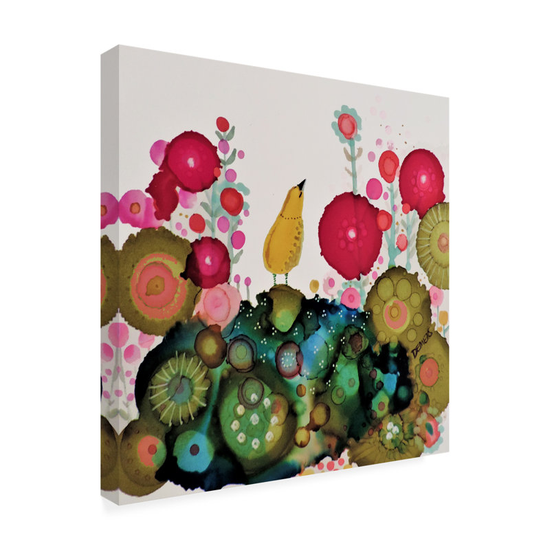 Art sur toile «Joy» par Sylvie Demers, H 18 po x l 18 po x P 2 po