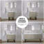 Ensemble de meuble-lavabo double 72 po x P 20 po avec plateau en marbre de culture et robinet en nickel brossé-741221627-741221626