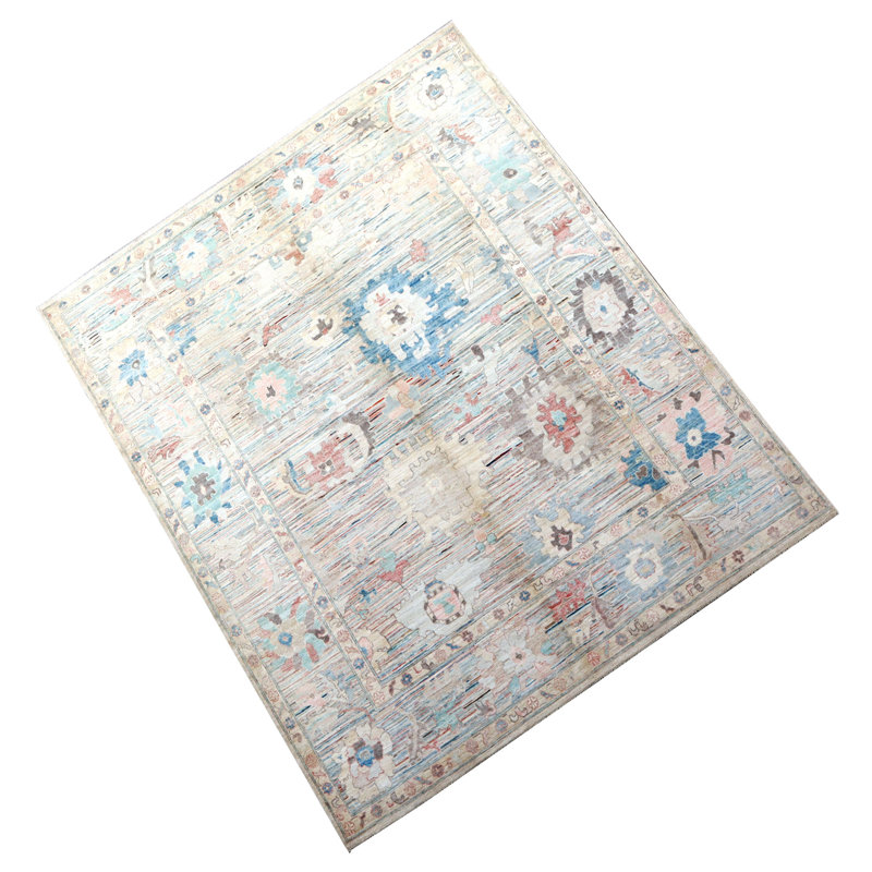 Tapis ivoire noué à la main de haute qualité