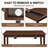 Solid Wood Board Game Table with Removable Table Top for 4–6 Players-128877125