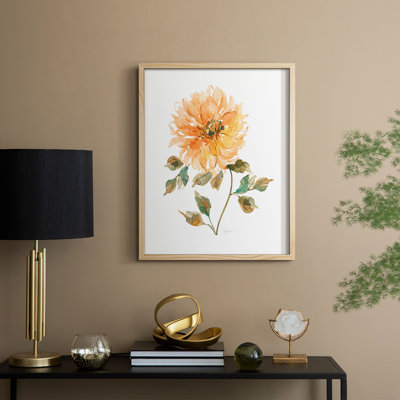 Bright Botanical I, reproduction encadrée - bois massif