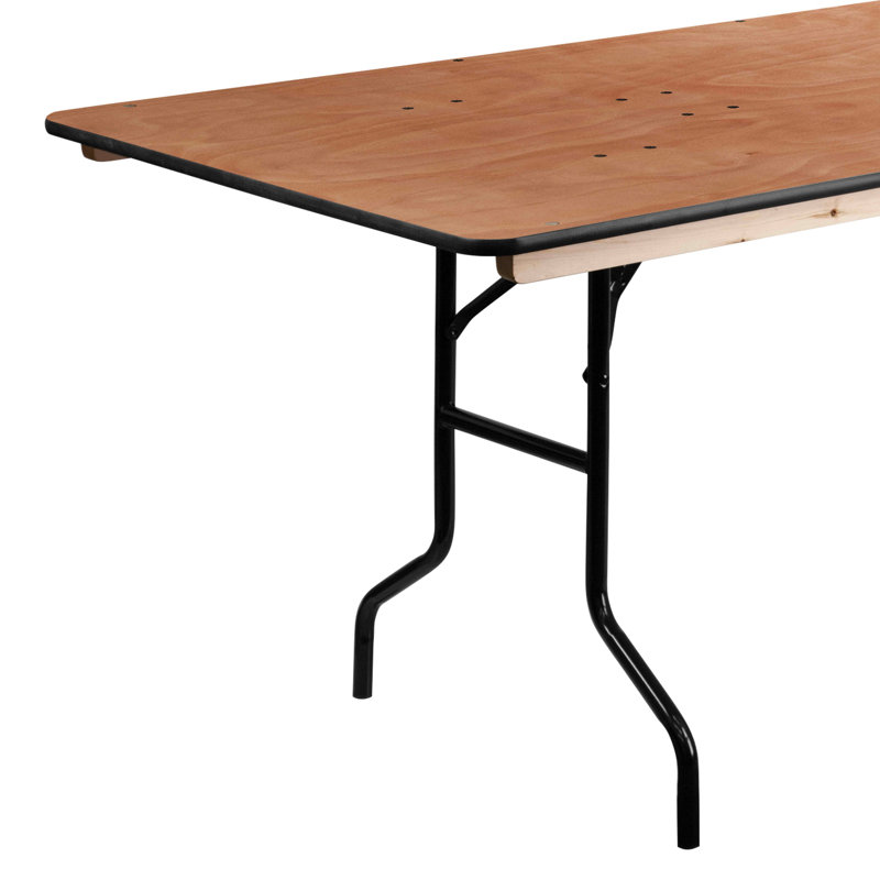 Marcott Rectangular Wood Folding Event Table, 30" H x 96" L x 36" W