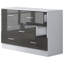 Eva High Gloss 6 Drawer Chest of Drawers - H: 75cm x D: 40cm x W: 112cm-27474083