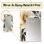 Amanzio Vintage Ivory Flower Symphony - miroir mural floral, miroir décoratif floral, impression d'art en métal-2021799430