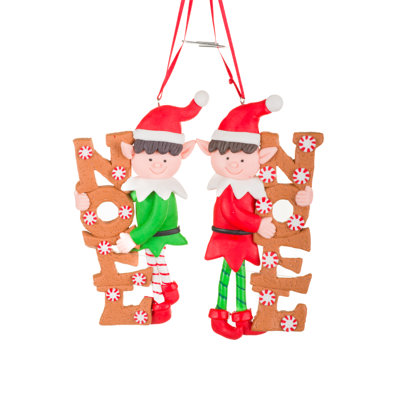 Ornement de Noël en argile rouge