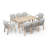 8-person Rectangular Outdoor Wood Dining Set With Cushions-123338400-100088118-123338401