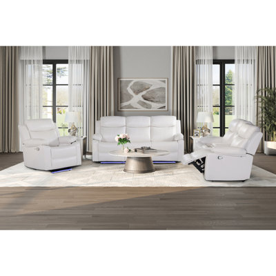 Fauteuil inclinable blanc avec lumière DEL Blanche