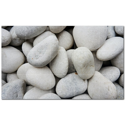 Rocks Photo 6'' x 6'' Satin Ceramic Decorative Mural