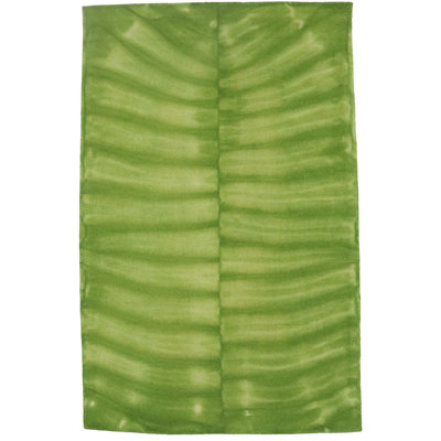 Green Tie-dye 5x8 Hand-tufted Modern Rug