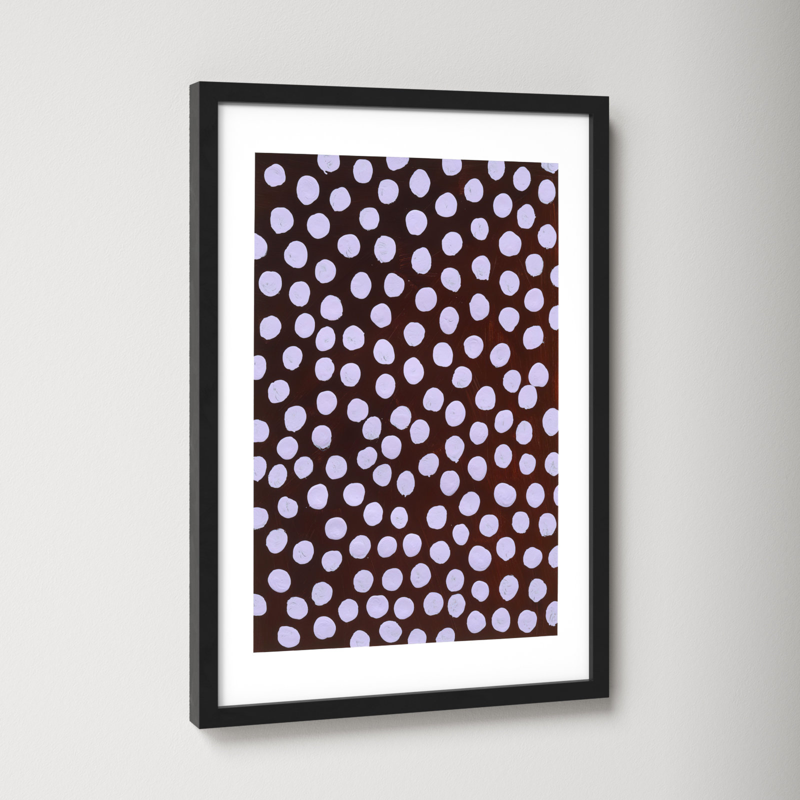 Navi "Lilac on Maroon" Painting, Black, 20" H x 14" W x 1.25" D