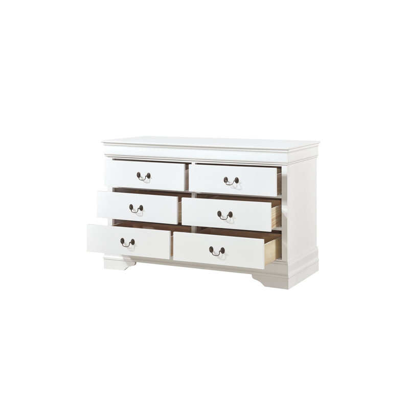Ensemble de chambre à coucher avec lit à panneaux 3-2 Brummett, Blanc, Grand