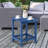 18" Patio Adirondack Side Table Weather Resistant Hdpe Garden Navy