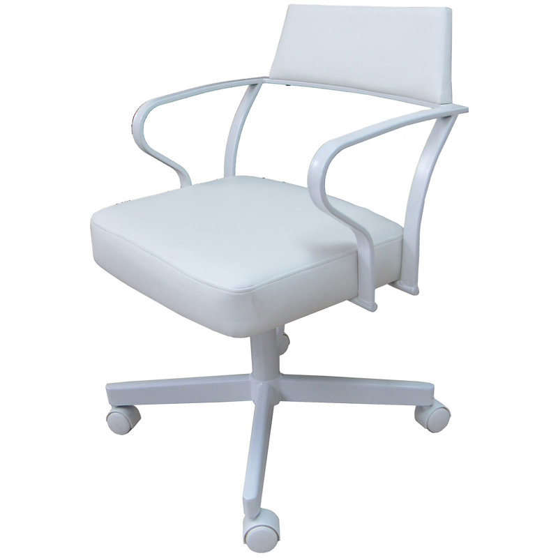 Chaise pivotante en métal Itzuri, Blanc, Blanc