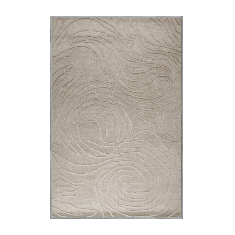 Machine Washable Abstract Grey Area Rug, Tapis de couloir 2 pi x 4 pi