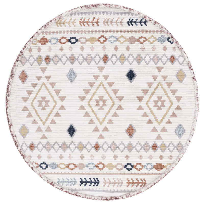 Alvidas Performance Southwestern Rug, Round 6'7"