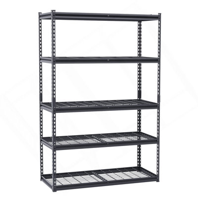 Tablettes de rangement Étagères de garage robustes réglables à 5 niveaux 3000 lb