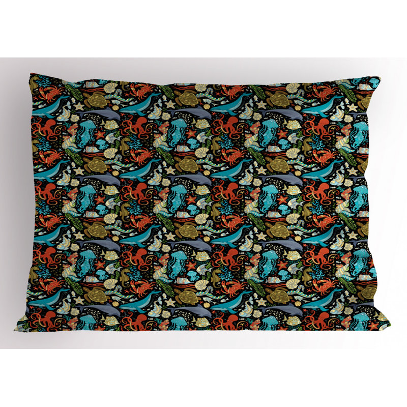 Fish Polyester Sham Set, Twin
