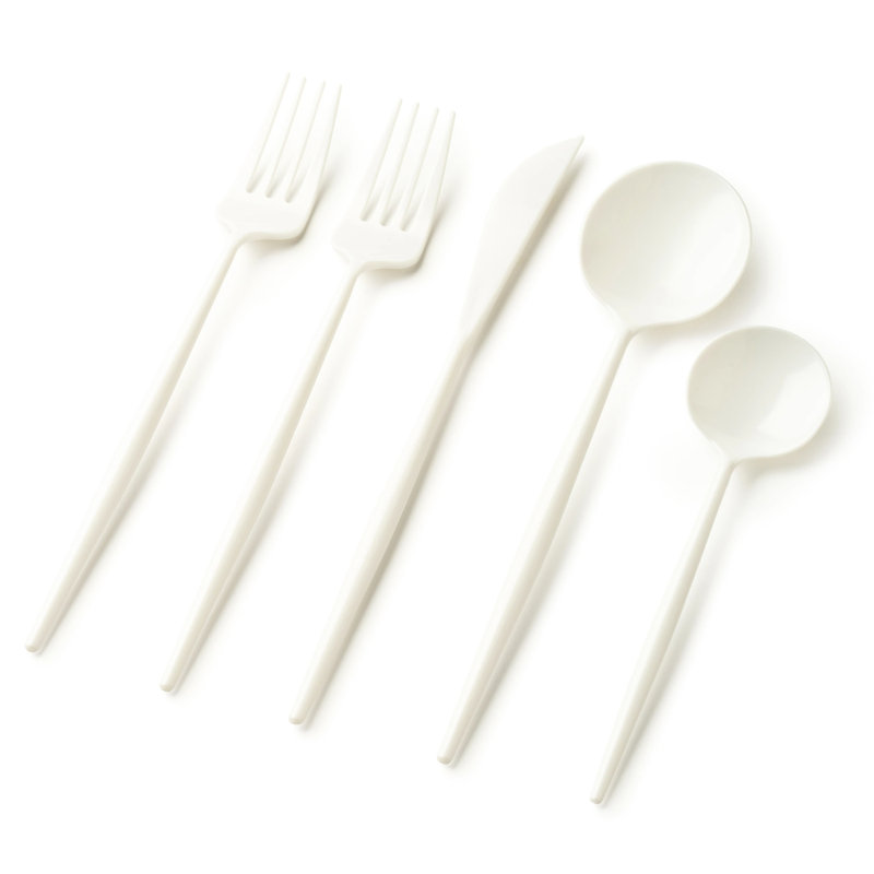 Disposable Noble Collection Flatware Set, Pearl