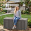 Grande boîte de rangement en résine 150 gallons - Rangement extérieur imperméable avec couvercle verrouillable et cloisons amovibles-130920391