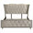 LED Upholstered Wingback Bed