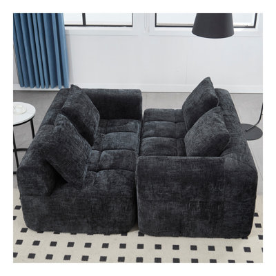 Canapé en chenille, canapé-lit modulaire minimaliste pour le salon