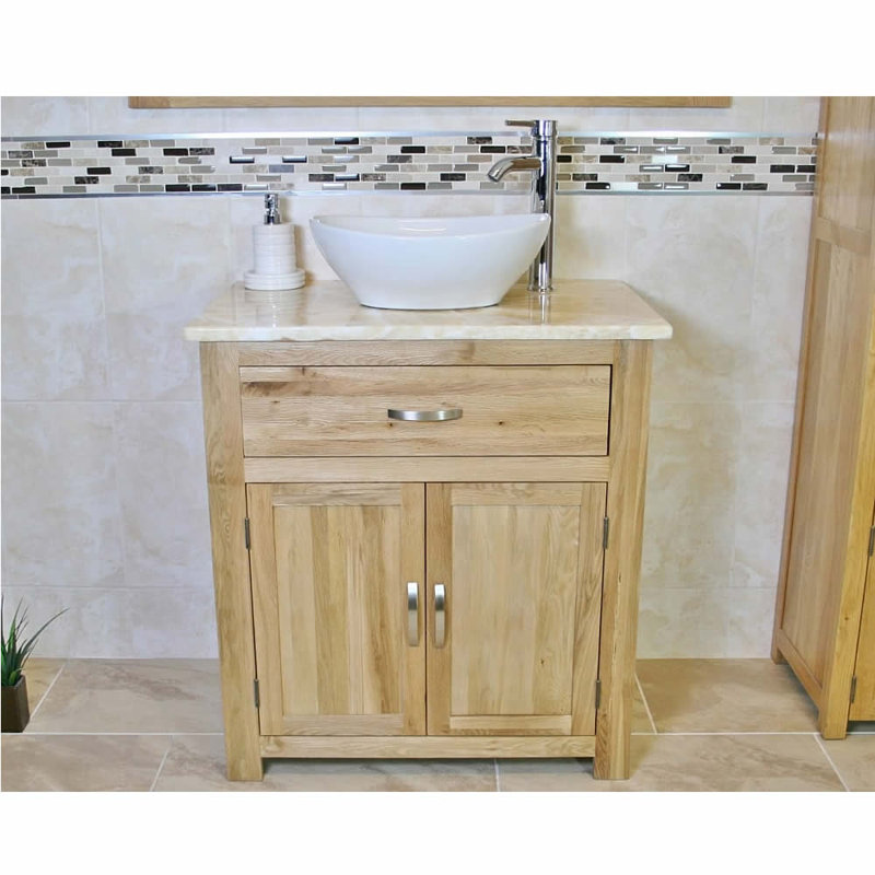 Delrio 750mm Single Bathroom Vanity with Vessel Ceramic Basin