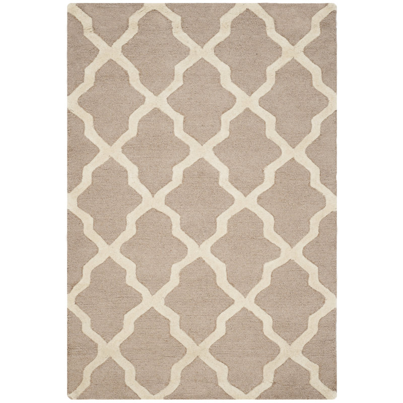 Darbonne Geometric Wool Hand Woven Area Rug, Rectangle 183 x 274 cm