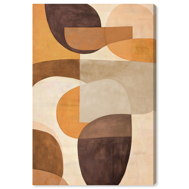 Art mural abstrait Filipa Canvas Midcentury par Art Remedy, Toile tendue, 45" H x 30" W